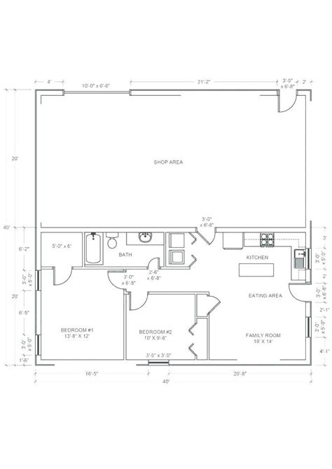 metal house and shop combo|metal shouse floor plans.